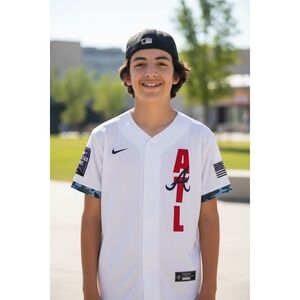 Nike Atlanta Braves Baseball Jersey Ronald Acuna Jr 13 Youth Size S